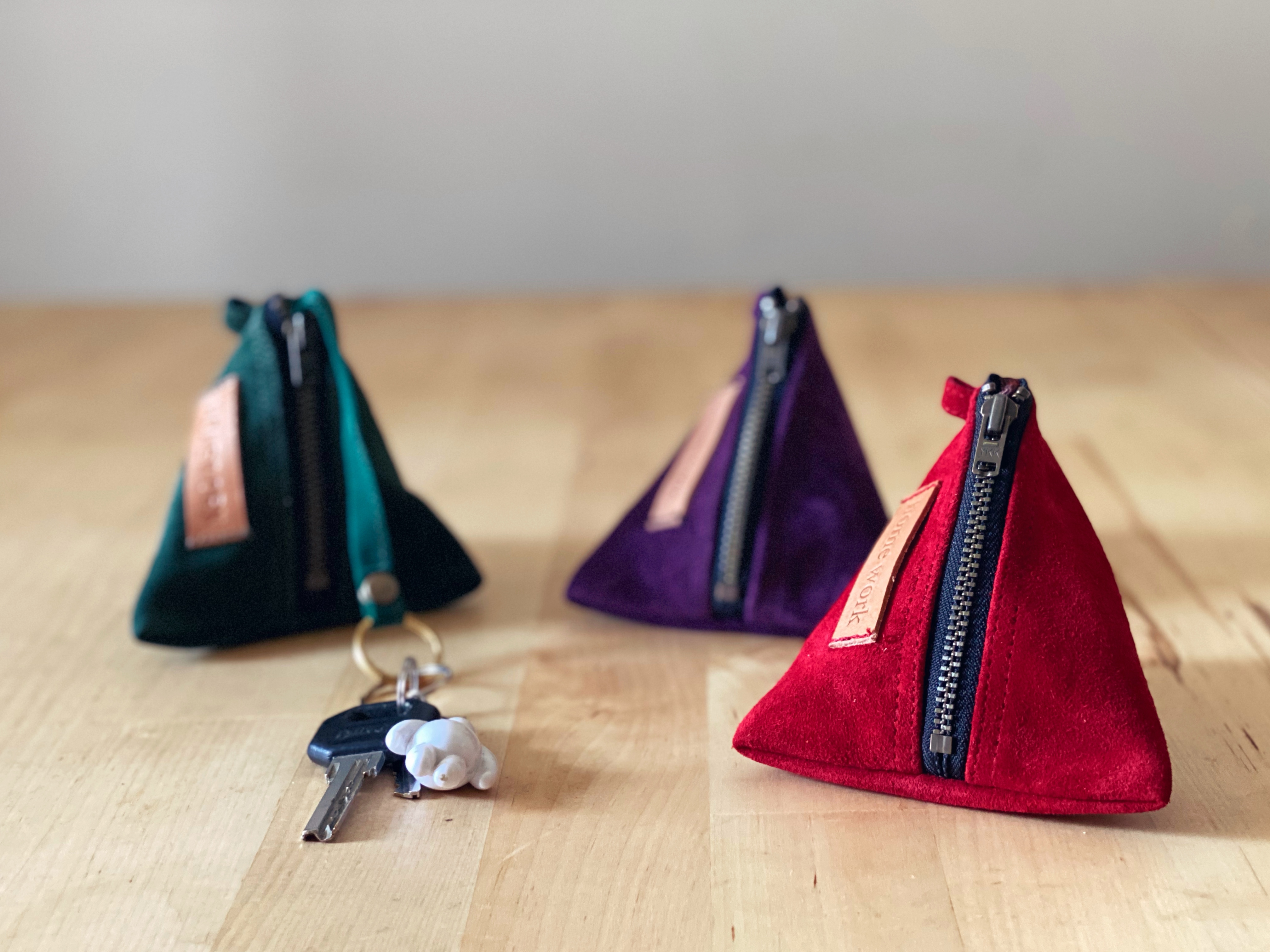 Suede Rice Dumpling Coin Pouch